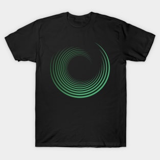 Green Curved Wave T-Shirt